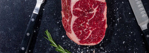 BetterFed Beef Certified ONYA® Beef ribeye steak as tender as wagyu at a fraction of the price. This tender steak has a lot of marbling and is seasoned with sea salt