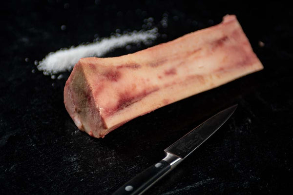 BetterFed Beef Certified ONYA® beef bone marrow bones for sale online. Great as a bone marrow appetizer or for creating a rich and flavorful bone marrow compound butter to provide the full steakhouse experience. Spread this bone marrow across your steaks, or mix it into your burgers for the most flavorful beef experience